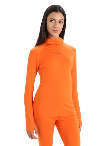 Women's Icebreaker MerinoFine™ Long Sleeve Roll Neck Base Layers Flash | CA 1053EBCX